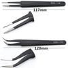 6Pcs Stainless Steel Anti-static Precision Curved Straight Tweezers Repair Tools