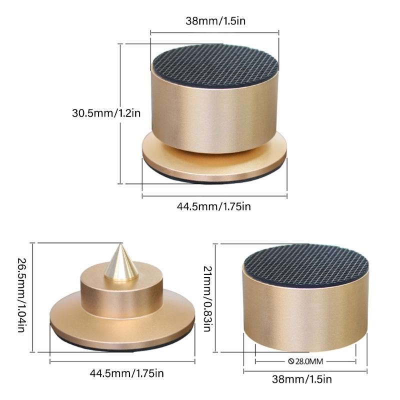 Aluminum Alloy Spring Shock Absorbers Feet for Speaker Vibration Dampening AntiSlip Base Universal Compatibility