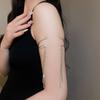 Double Layer Upper Arm Cuff Rhinestone Fringe Armlet Adjust Bracelet Crystal Armband Gift