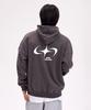 Astral Projection Star Swing Oversized Wide Shoulder Zip-Up Hoodie_Charcoal