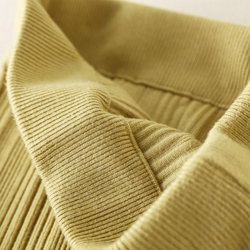 Podzim Zima Jednobarevné All Match Pletená svetrová sukně s vysokým pasem pro ženy Elegantní sukně s dělenými boky