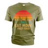 Men's Funny Eat More Fast Food T-shirt Hunter Birthday Tee Deer Hunting Gifts