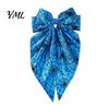 Holiday Themed Hair Accessories for Women Halloween Bow Clip Girls, Spider Web Barrettes Chic Satin Bows with Streamers Clips, Large Bowknot