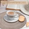 Uxcell 4er-Set Runde Gewebte Platzsets, 15", Hitzebeständig, Farbverlauf Braun für Küchen-/Esstischplatten