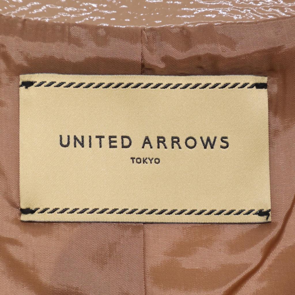 UNITED ARROWS Brown Coating Medium Coat Jacket 36 CamelUsed