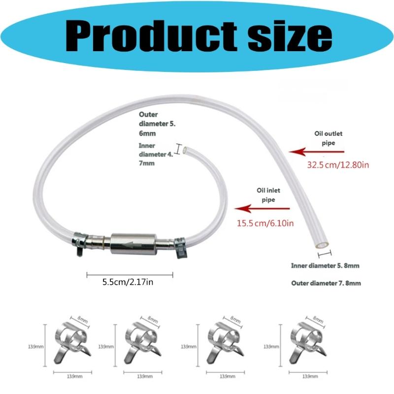 Brake Bleeder Hose One Way Check Valves Tube Bleeding Tool Kit for Car Motorcycle Oil Extraction Tube