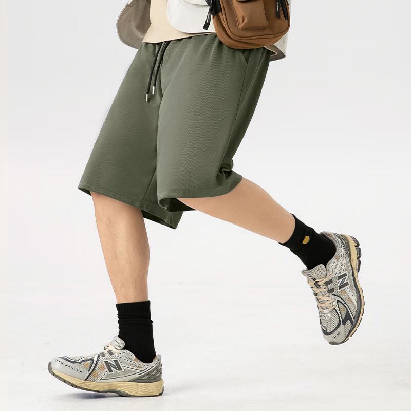 MINISO Men's Cool-Feel Mesh Casual Mid-Length Shorts
