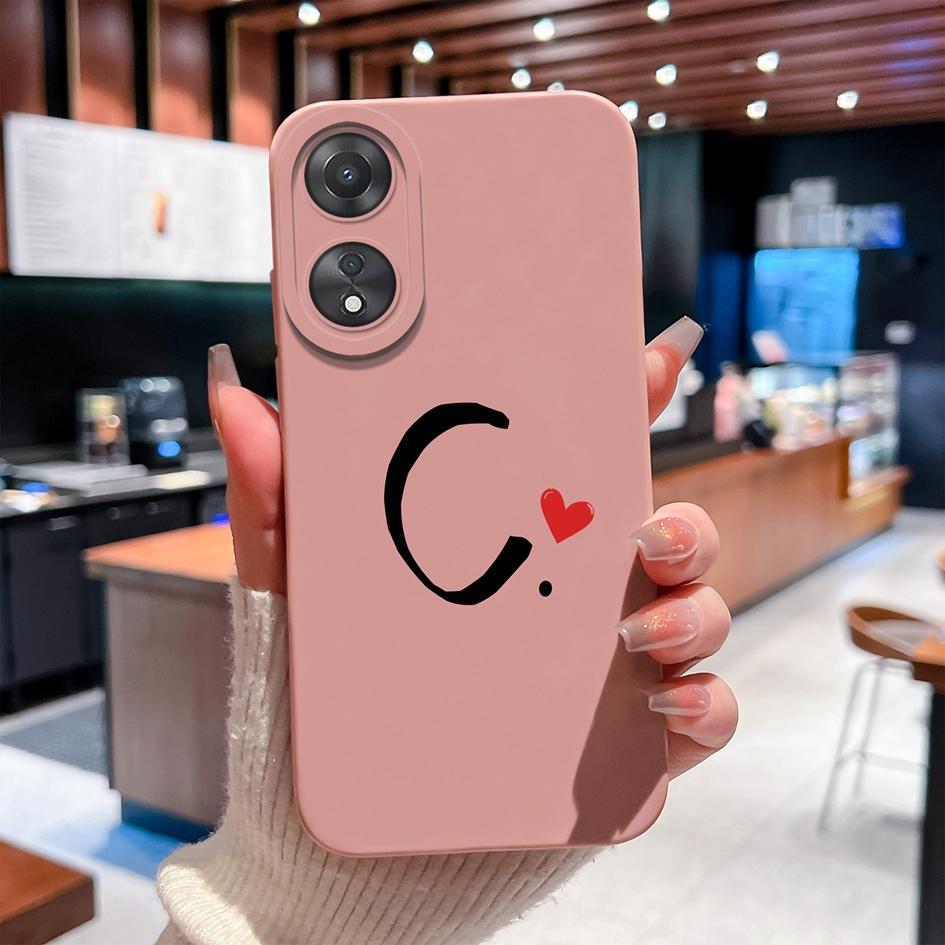 Case For Oppo A58 A57 A56 A55 A54 A53 A52 Phone Cover Popular Couple Letter Pattern High Quality Shockproof Silicone Protective Housing For Oppo Shell