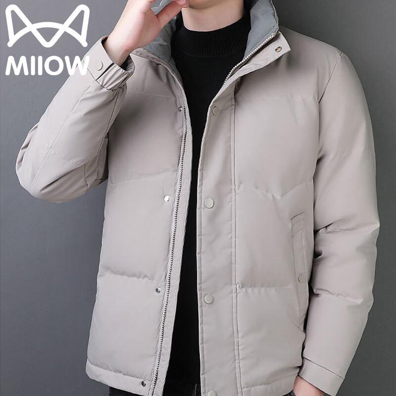 MiiOW Men's Winter Stand-Collar Thickened Padded Jacket