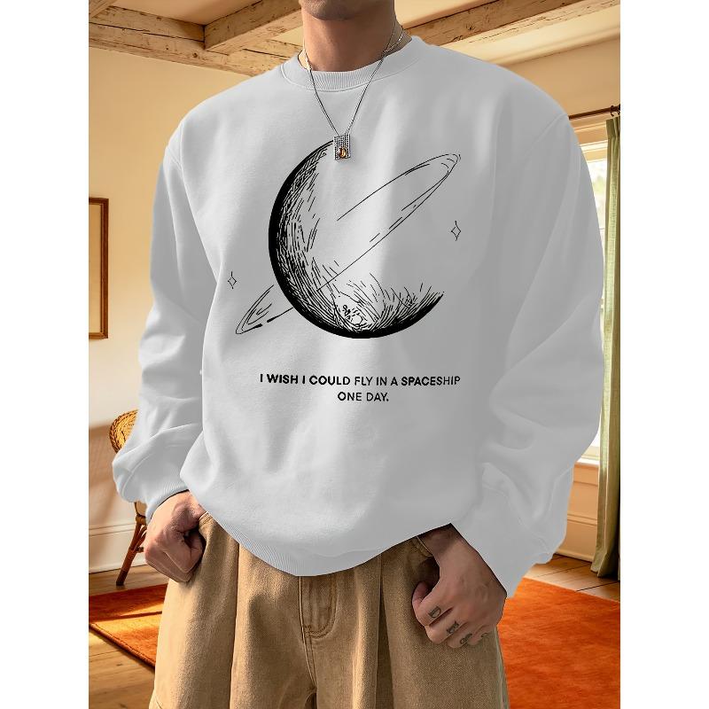 Men's Round-Neck Long-Sleeved Sweatshirt, Suitable for Daily Wear, Multicolor Sweatshirts, Lightweight Sweatshirts, Outerwear for Winter Seasons