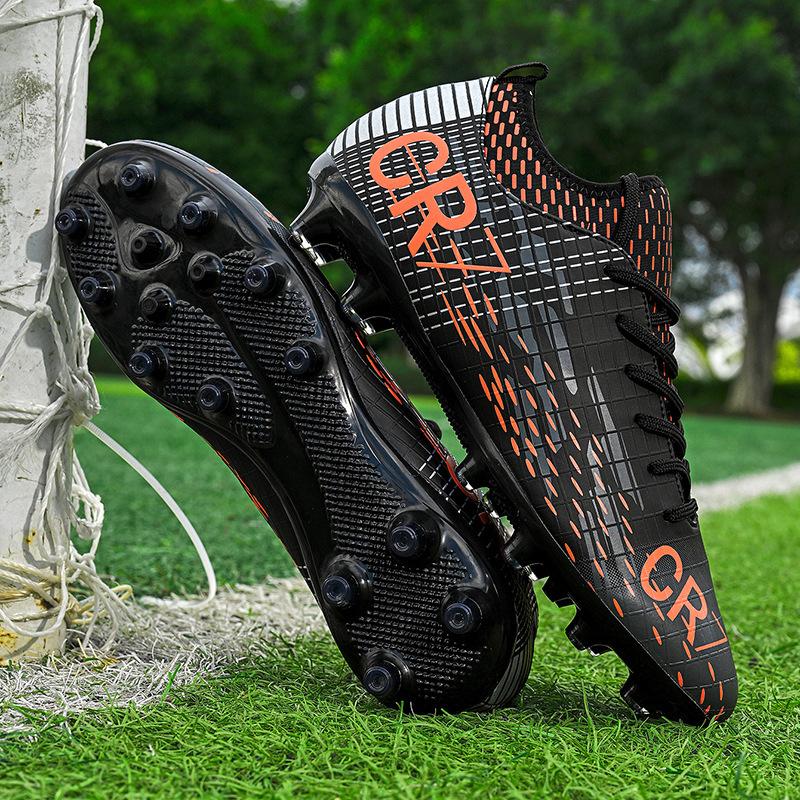 2025 New C Luo Low-top Student Football Shoes Long Nails AG Broken Nails TF Youth Professional Training Competition Shoes