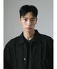 Whagi Leather Collar Coverall Jacket (Black)