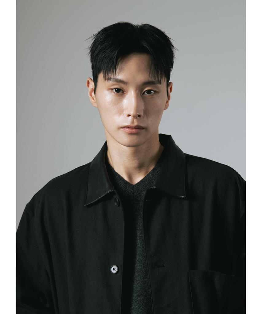 Whagi Leather Collar Coverall Jacket (Black)