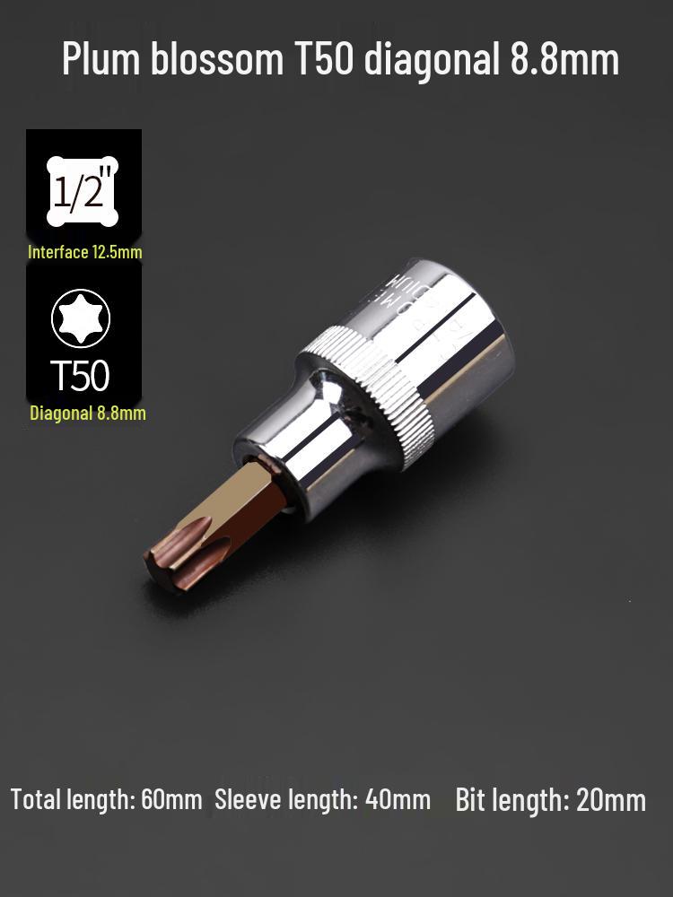 Multibit Screwdriver with Flower, Hexagon, Torx, Spline, and Six-Lobe Heads