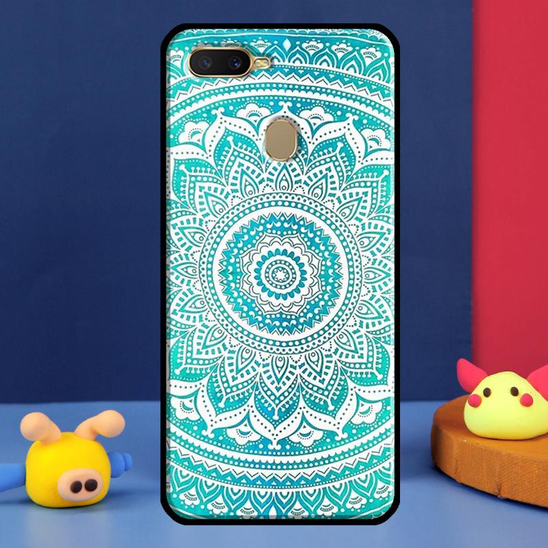Indian Floral Henna Mandala Case For Oppo A91 A5 A9 A16 A76 A96 A58 A78 A98 A52 A72 A74 A94 A54 S A57 A77 A15 A17 Cover
