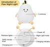 Cute Pear Night Light for Kids USB Rechargeable Nursery Lamp Eye Caring Night Light Multicolor Night Lamp Gift