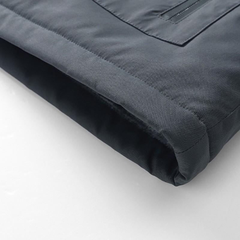 Vinter för män utomhus Vindtät vattentät Cargojacka med huva Varm jacka med flera fickor Avtagbar keps Vadderad jacka