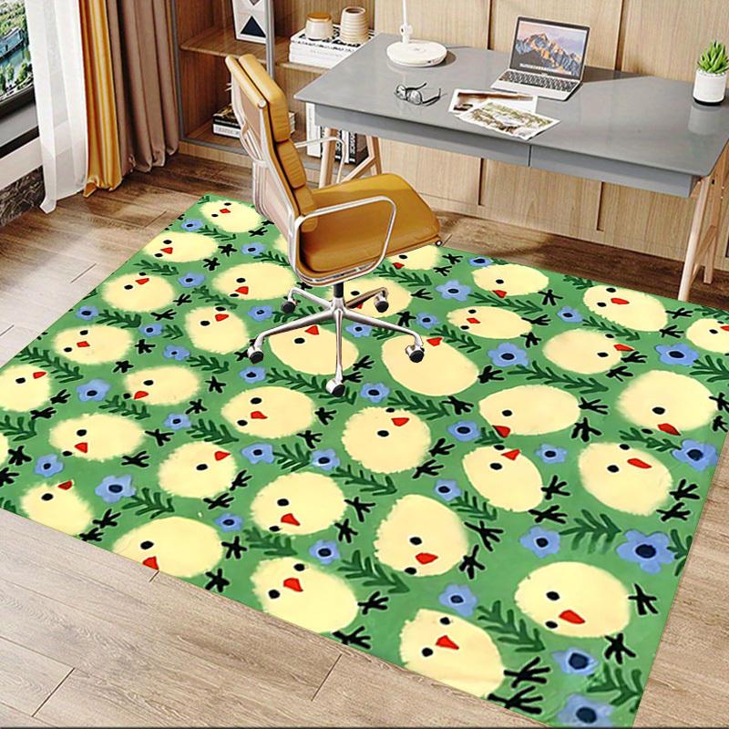 1PC Chicks Flowers Non-Slip Floor Carpet, Suitable for Office, Bedroomand Playrooms. It Can Also Be Used As a Sofa Footrest cover-T34
