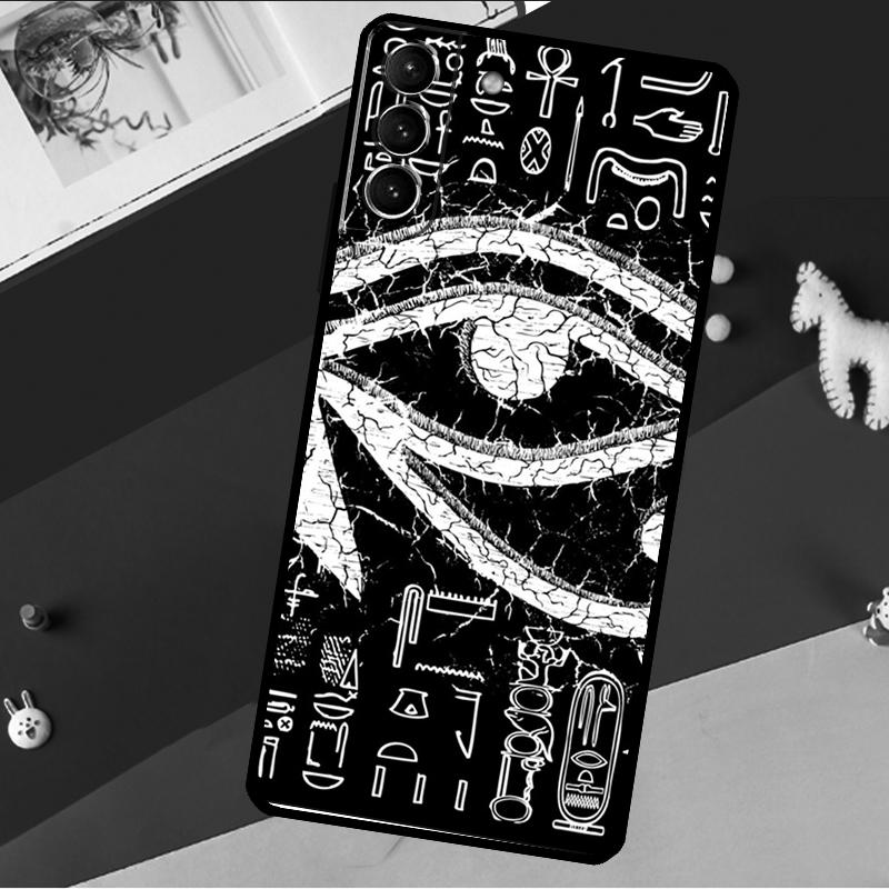 

Egyptian Eye of Horus Art Case For Samsung Galaxy S22 S23 Ultra S21 FE S8 S9 S10 Plus Note 10 20 Ultra S20 FE Coque Galaxy S10