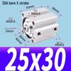 SDA Mini Pneumatic Cylinder, High Thrust, Thin Type, Bore Sizes 20/25/32/40/50