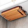 4Pcs Kitchen Storage Rack Wall Mounted Pot Cover Rack Cabinet Bottom Cutting Board Rack Vegetable Board Storage Rack