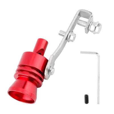Fischio Turbo Universale per Tubo di Scarico Auto per Automobile ATV SUV Accessori Auto (Rosso)