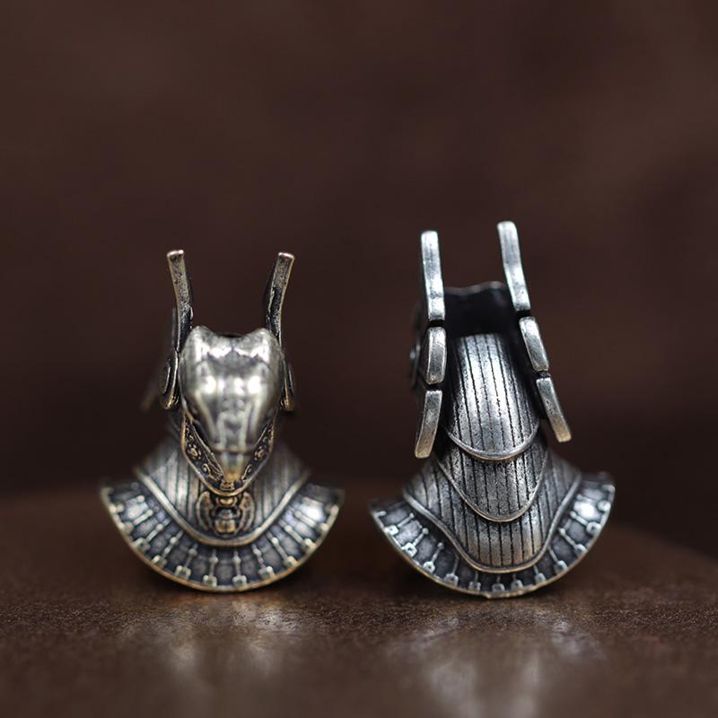 Egyptian Patron Saint Horus Brass Knife Beads EDC DIY Paracord Woven Bracelets Lanyard Pendants Accessories Outdoor Tool Hanging