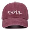 Vintage Washed Denim Nana Love Embroidered Baseball Cap Cotton Cap Casual Hip Hop Dad Hat High Quality