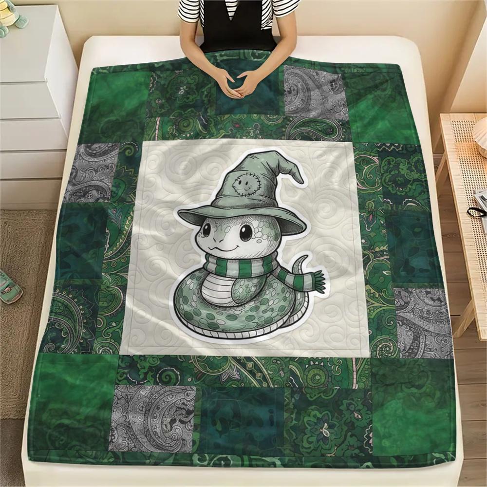 1 Manta de Franela con Estampado de Dibujos Animados, Alta Calidad, Cómoda para Todas las Estaciones, Decoración del Hogar, Calidez y Confort, Perfecta para Regalo de Navidad o Cumpleaños