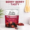 Nutty Gritties Premium Mix Berries 200g | Dried Cranberries, Blueberries, Strawberries & Black Currants| Healthy Snack for Kids & Adults