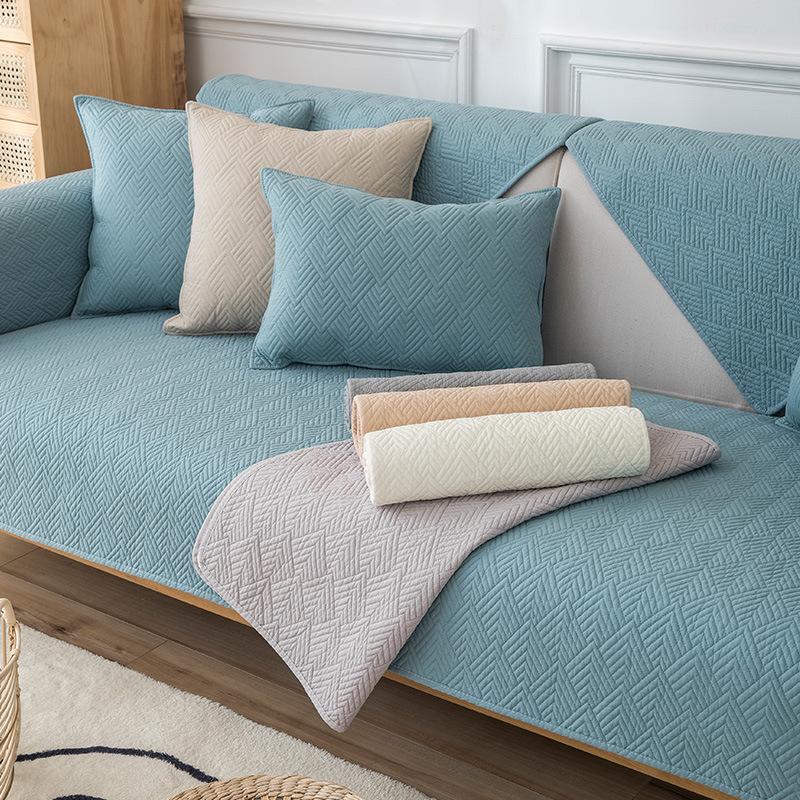 All-season Universal Anti-skid Sofa Cushion Nordic Simple Seat Cushion Modern Solid Color Summer Leather Sofa Cover Cover