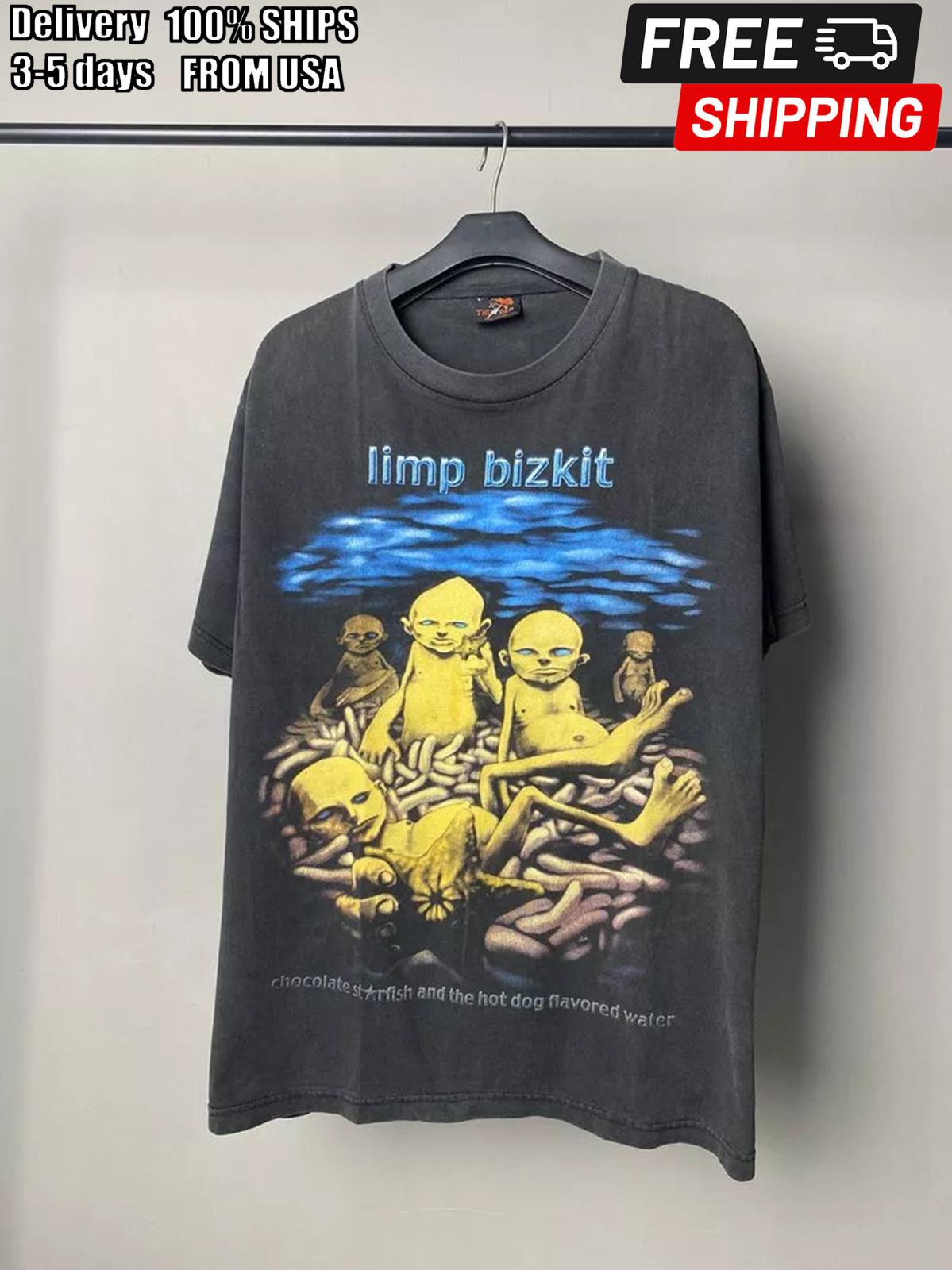Vintage Limp Bizkit Chocolate Starfish Black Unisex Tshirt For Men Women KH11481 XL