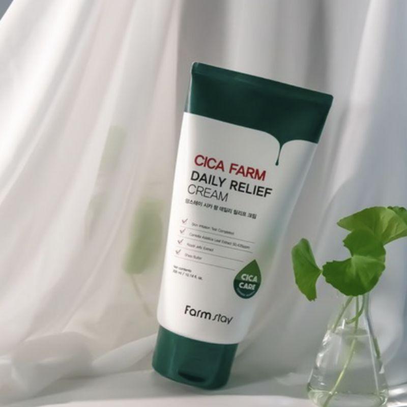 FarmStay Cica Farm Daily Relief Cream 300ml – Soothing & Hydrating Skin Care