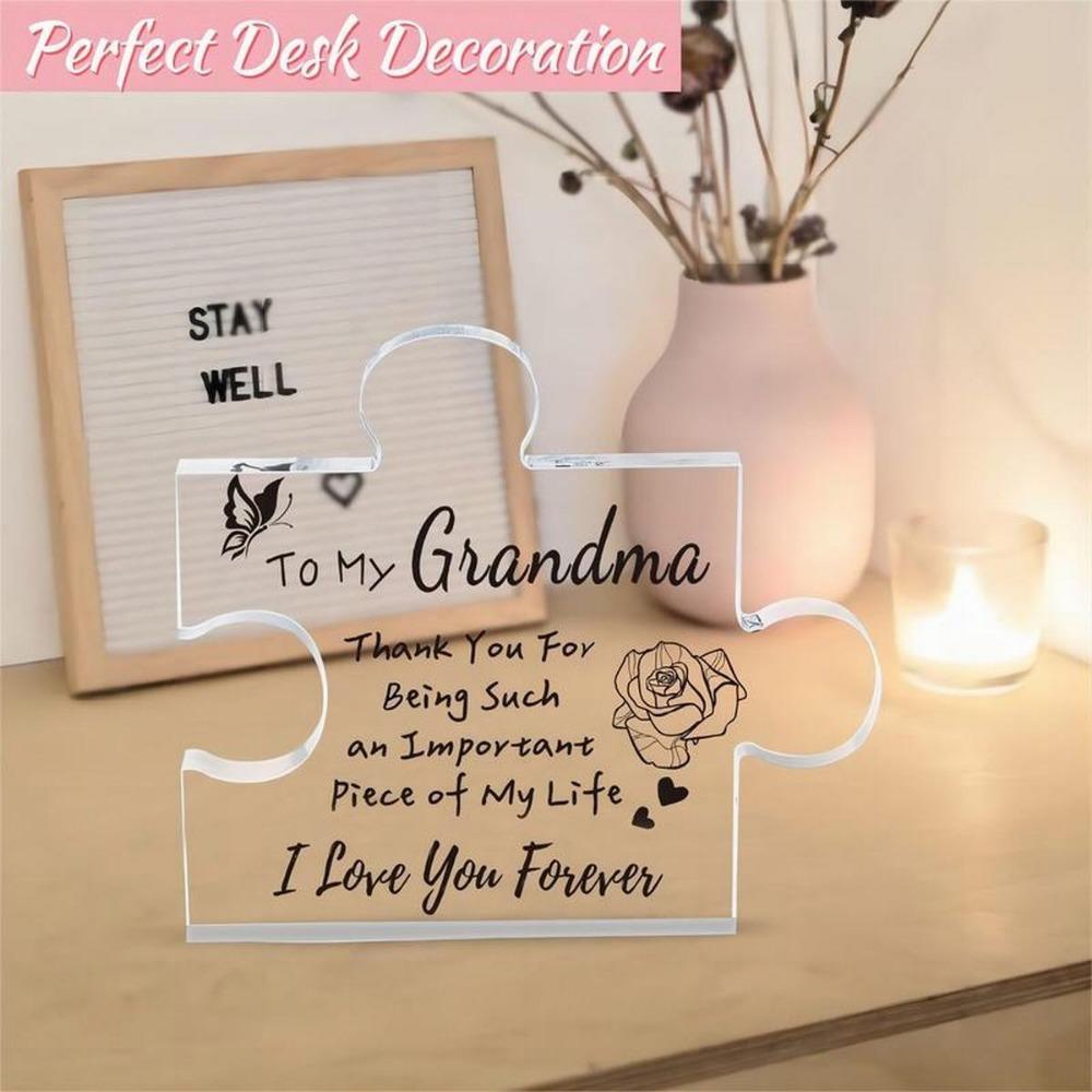 Personalized Grandma Plaque - Engraved Birthday & Christmas Keepsake
