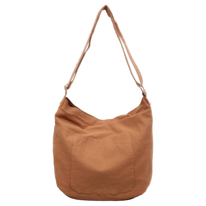 

Vintage Crossbody Bag Solid Color Handbag Commuter Student Class Shoulder Bag помаранчевий