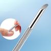 Double Ended Cuticle Pusher Remover Cleaner Nail Art Dotting Pen Stainless Steel Manicure Pedicure Nail Art Care Tool