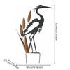 Metal Bird Stake Iron Birds Distressed Finish Outdoor Decor for Yard