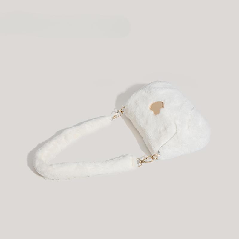 Autumn and Winter Cloud Lamb Fur Bag Women Plush Chain Bag Versatile Love Bag One-shoulder Crossbody Bag