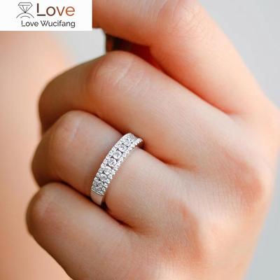 Huitan Eternity Timeless Style Wedding Bands Women 'S Rings With Aaa Cz Temperament Female Finer -Ring For Party Classic Jewelry