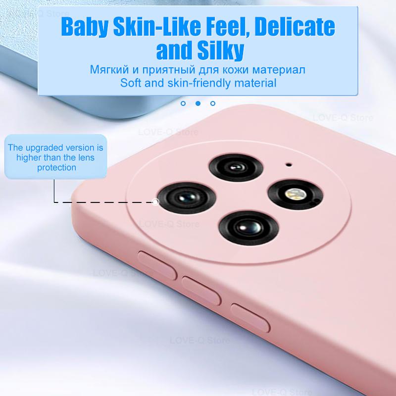 For For OnePlus 13 Case Square Liquid Silicone Camera Lens Protector Phone Case For OnePlus 13 1+13 One Plus 13 OnePlus13 Soft Cover