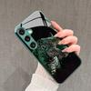 Emerald Green Jaguar Fashion Phone Cases Carcasa Glass Phone Case for Samsung Galaxy S26 S25 S24 S23 S22 FE Ultra Plus Fundas