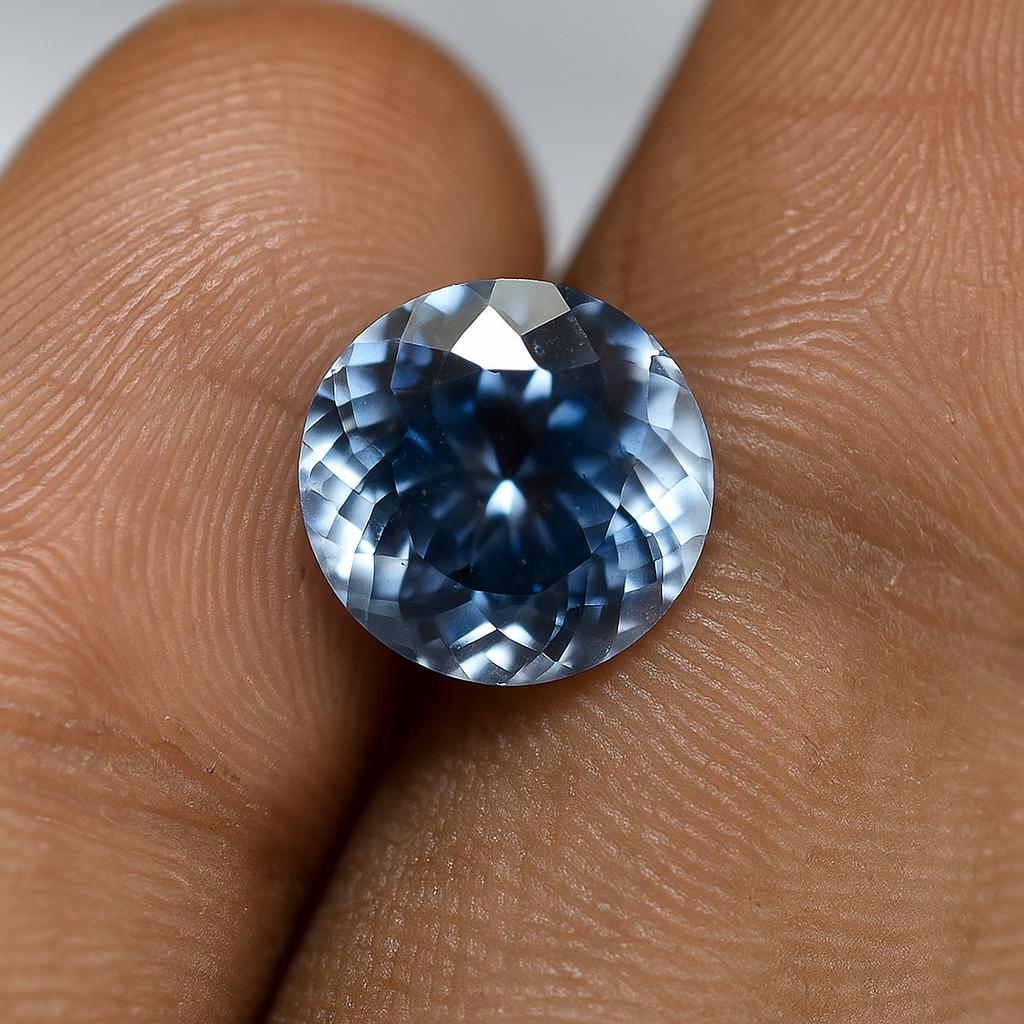 Natural Blue Sapphire Loose Gemstone Ceylon Round Cut Flawless 9x9 Mm September Birthday Birthstone