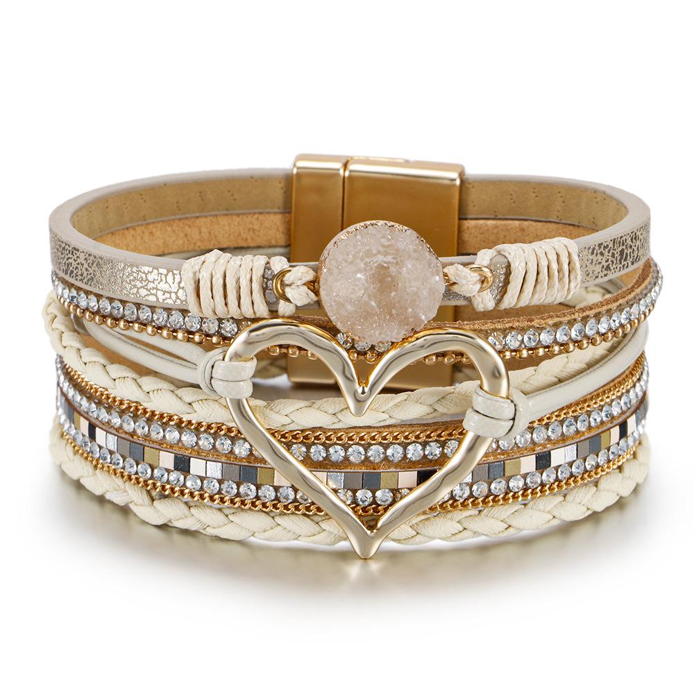 Bohemian Braided Rope Love Bracelet - Student Jewelry, Niche European & American Style