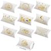 10/20pcs Eid Mubarak Pillow Shape Candy Box Kraft Paper Gift Packing Decoration Ramadan Kareem Muslim Islam Party Supplies 2025
