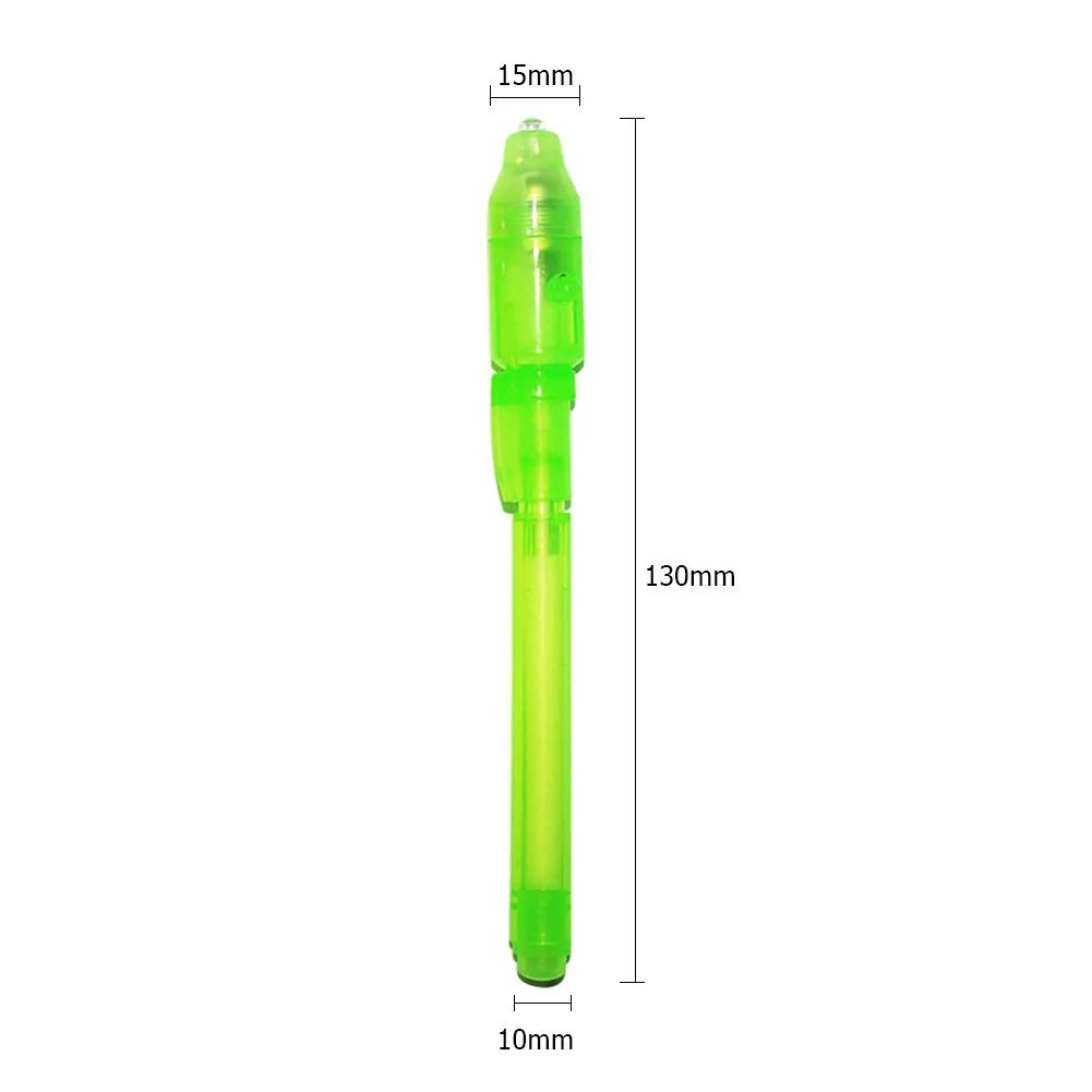 Caneta UV Light Lápis Mágico Invisível Caneta Fluorescente Secreta para Crianças Desenho Infantil Pintura Marcador Caneta Material de Papelaria