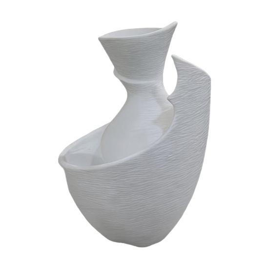 Artistic Twisted Vase 3D Printed Modern Art Vase Contemporary Table Centerpiece Vase for Flower Arrangement Home белый