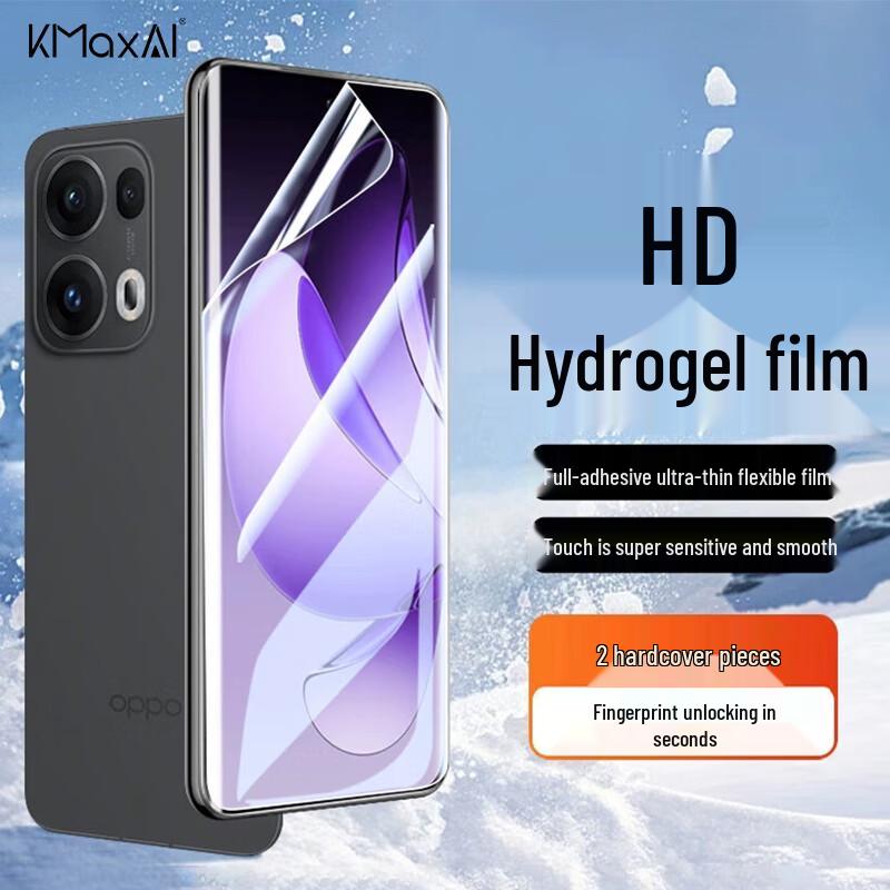 KMaxAI OPPO High-Definition Hydrogel Screen Protector (2-Pack)
