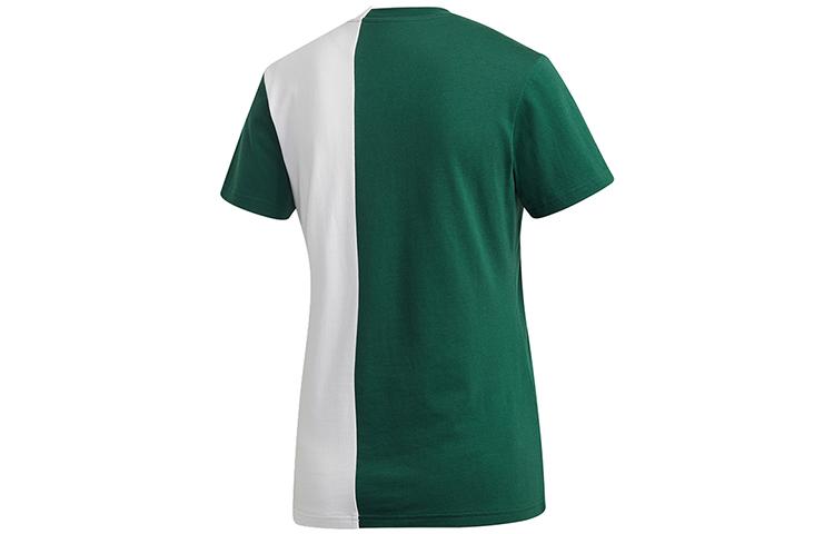 Adidas T Shirts Women's Green Crew Neck Moderate Straight Fit GJ6584