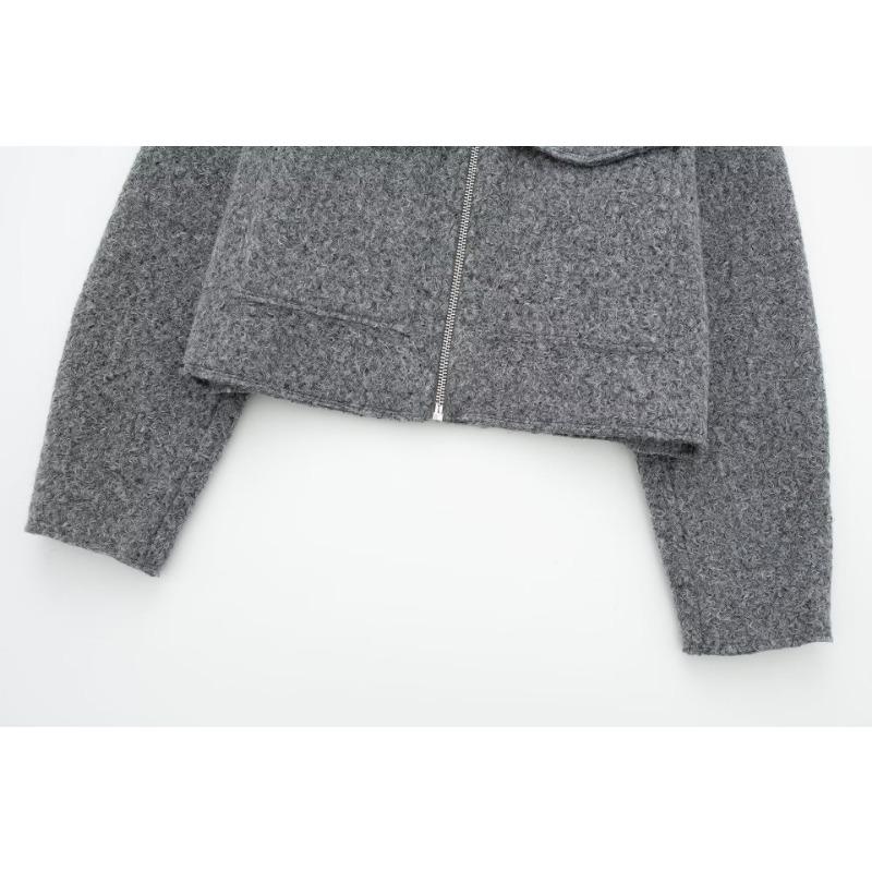 Autumn Women's Plus Size Street Fashion Soft Tweed Short Jacket Coat