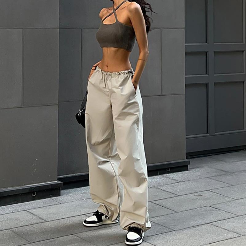 2022 Fashion Harajuku Women Punk Sweatpants Chic Solid Vintage Pants Casual Streetwear Joggers Baggy Trousers Loose Wide Leg